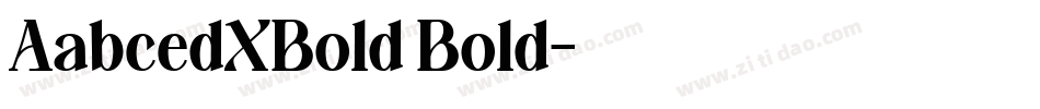 AabcedXBold Bold字体转换